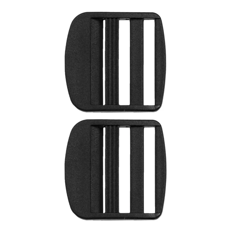 2 Klemm-Leiterschnallen, Gurtversteller 40 mm, schwarz