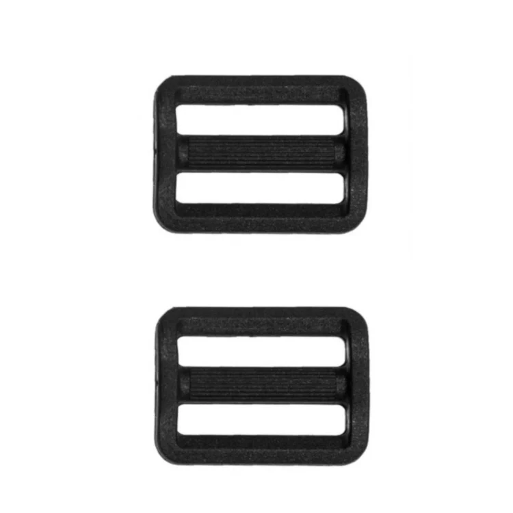 2 Leiterschnallen, Gurtversteller 25 mm, schwarz