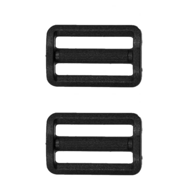 2 Leiterschnallen, Gurtversteller 30 mm, schwarz