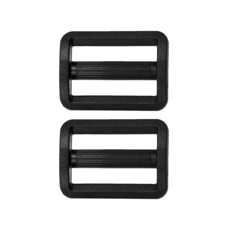 2 Leiterschnallen, Gurtversteller 40 mm, schwarz