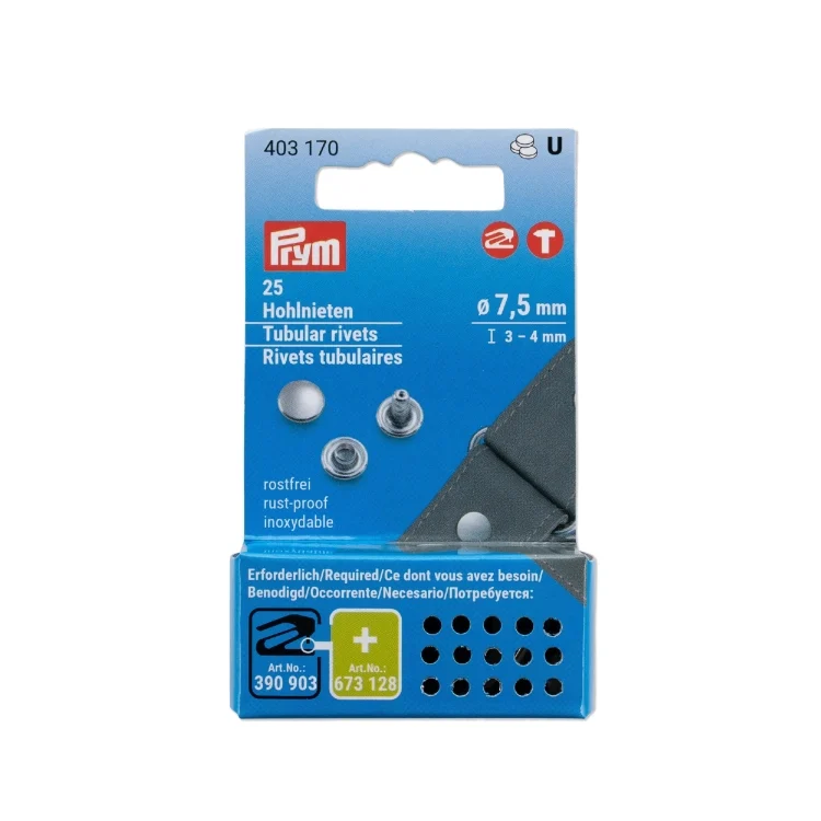 25 Hohlnieten, 3-4mm, silber