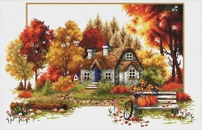 Autumn Cottage - Needleart World (Stickpackung)