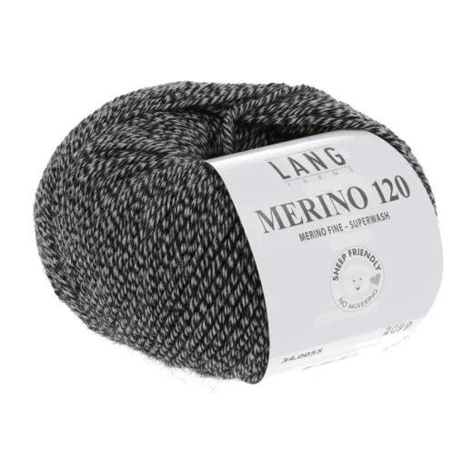 Merino 120 - Lang Yarns - schwarz-beige mouline (0055)