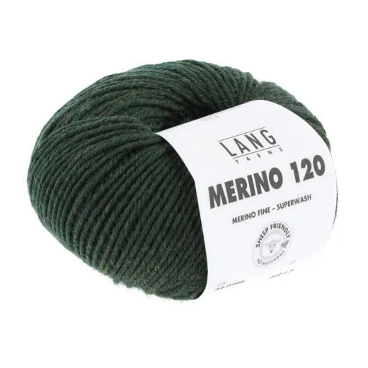 Merino 120 - Lang Yarns - olive chante claire (0398)