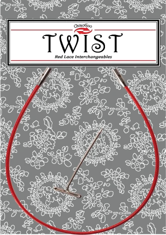 Seil Twist Red 15 cm Mini ChiaoGoo für austauschbare Rundstricknadeln