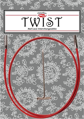 Seil Twist Red 35 cm Small ChiaoGoo für austauschbare Rundstricknadeln