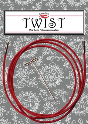 Seil Twist Red 93 cm Large ChiaoGoo für austauschbare Rundstricknadeln