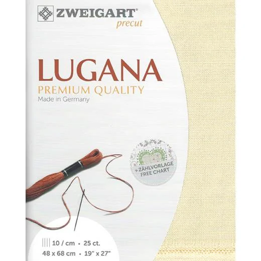 Zweigart Lugana 25ct - 252 creme (Precut)