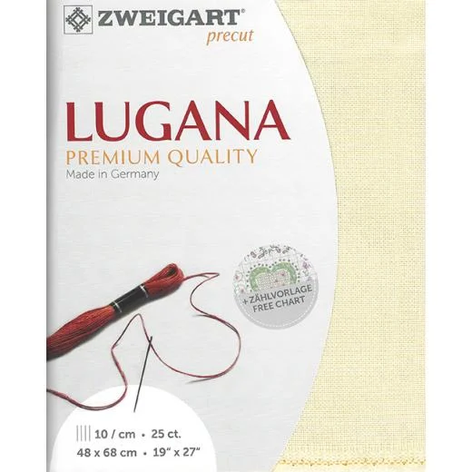 Zweigart Lugana 25ct - 264 hellbeige (Precut)