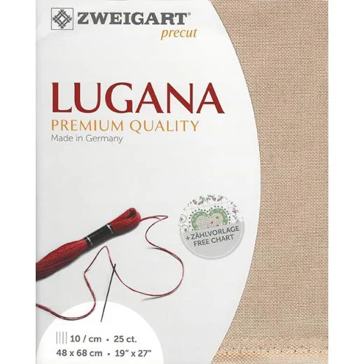 Zweigart Lugana 25ct - 3021 nougat (Precut)