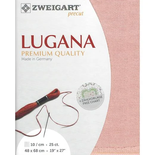 Zweigart Lugana 25ct - 403 hellrosa (Precut)
