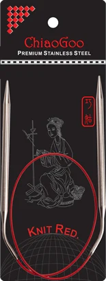 Rundstricknadel 5,00 mm - 60 cm - ChiaoGoo Knit Red Edelstahl