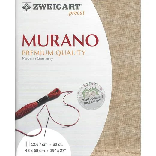 Zweigart Murano 32ct - 3009 Vintage milchkaffee (Precut)