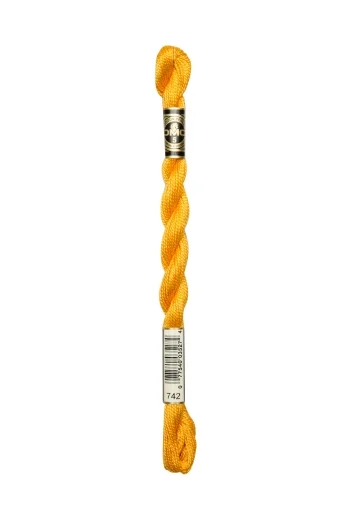 DMC Perlgarn Stärke 5 - 25m - 742 mandarine hell