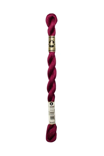 DMC Perlgarn Stärke 5 - 25m - 3685 malve sehr dunkel