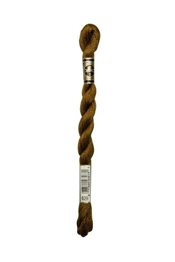 DMC Perlgarn Stärke 5 - 25m - 829 goldolive sehr dunkel