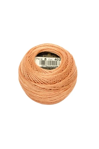 DMC Perlgarn Stärke 8 - 80 m – 402 mahagoni sehr hell