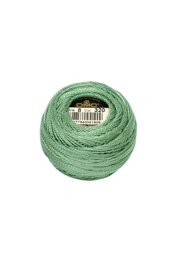 DMC Perlgarn Stärke 8 - 80 m – 320 pistaziengrün mittel