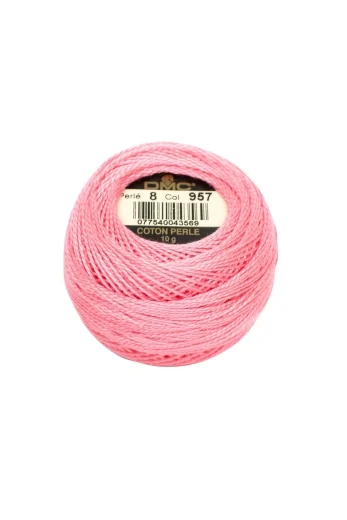 DMC Perlgarn Stärke 8 - 80 m – 957 geranie blass