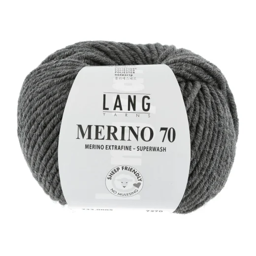 Lang Yarns Merino 70 - dunkelgrau melange