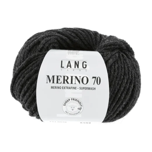 Lang Yarns Merino 70 - anthrazit melange