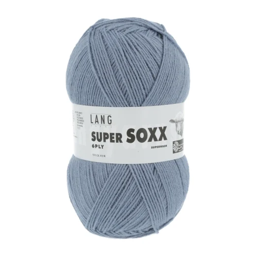 Super Soxx 6-fach Sockenwolle Lang Yarns - hellblau