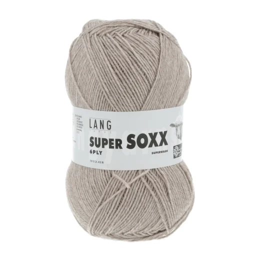 Super Soxx 6-fach Sockenwolle Lang Yarns - sand mélange