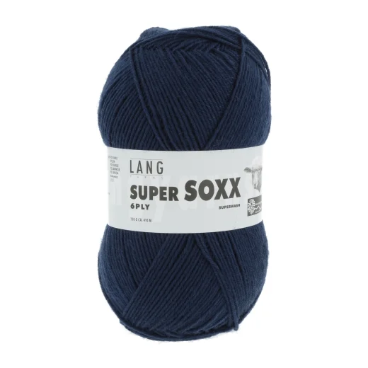 Super Soxx 6-fach Sockenwolle Lang Yarns - navy