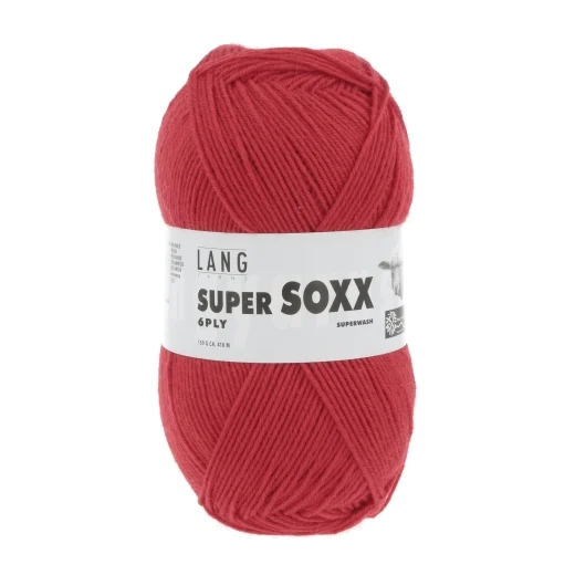 Super Soxx 6-fach Sockenwolle Lang Yarns - rot
