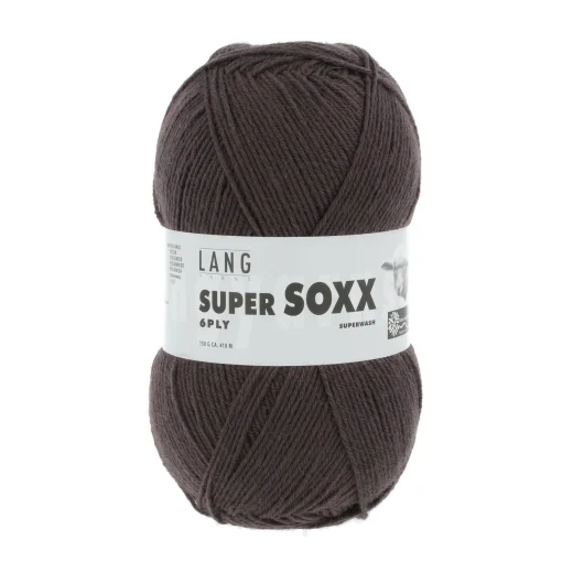 Super Soxx 6-fach Sockenwolle Lang Yarns - braun