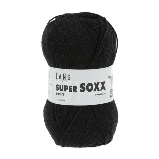 Super Soxx 6-fach Sockenwolle Lang Yarns - anthrazit mélange