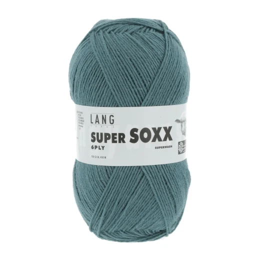 Super Soxx 6-fach Sockenwolle Lang Yarns - petrol