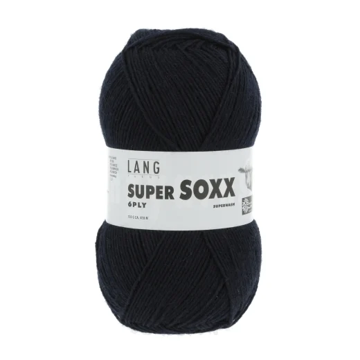 Super Soxx 6-fach Sockenwolle Lang Yarns - nachtblau