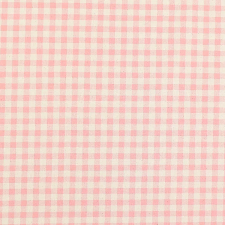 Baumwoll Cretonne kariert, rosa