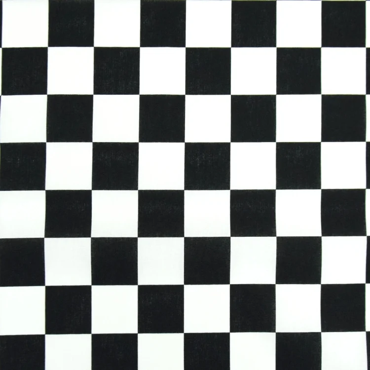 Baumwoll Cretonne Zielflagge - Schachbrett