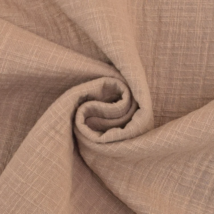 Baumwoll Musselin Leinenlook, camel