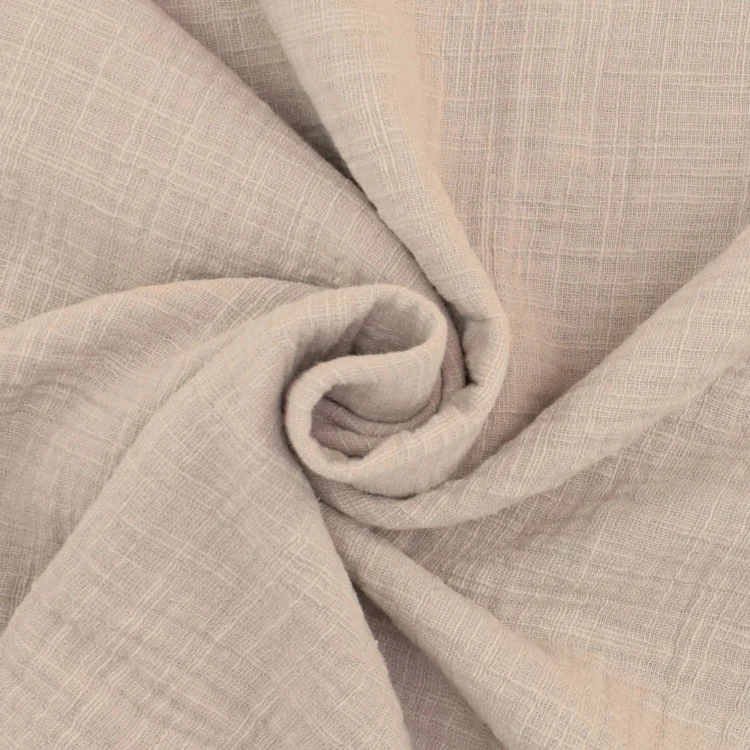 Baumwoll Musselin Leinenlook, sand