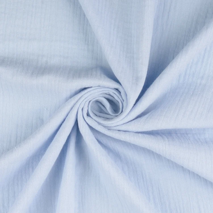 Baumwoll Musselin Uni, babyblau