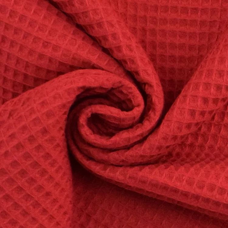 Baumwoll Waffelpiqué, rot