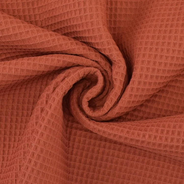 Baumwoll Waffelpiqué, terracotta