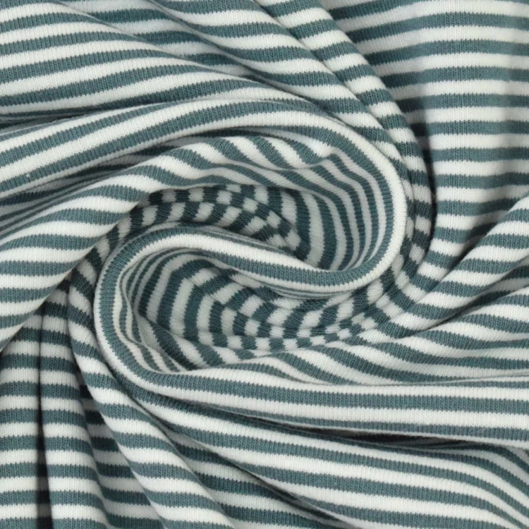 Baumwolljersey Emma gestreift, jeansblau