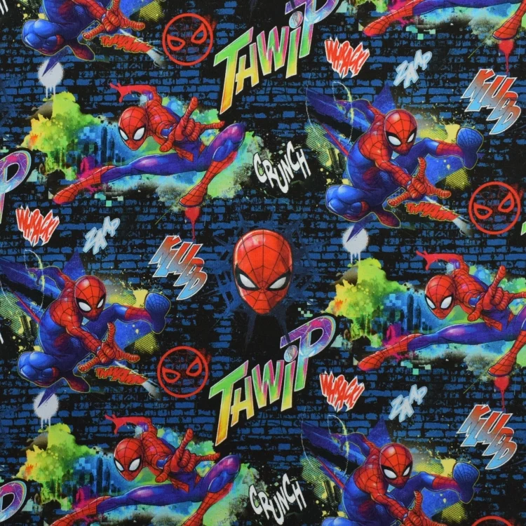 Baumwolljersey Spiderman, dunkelblau