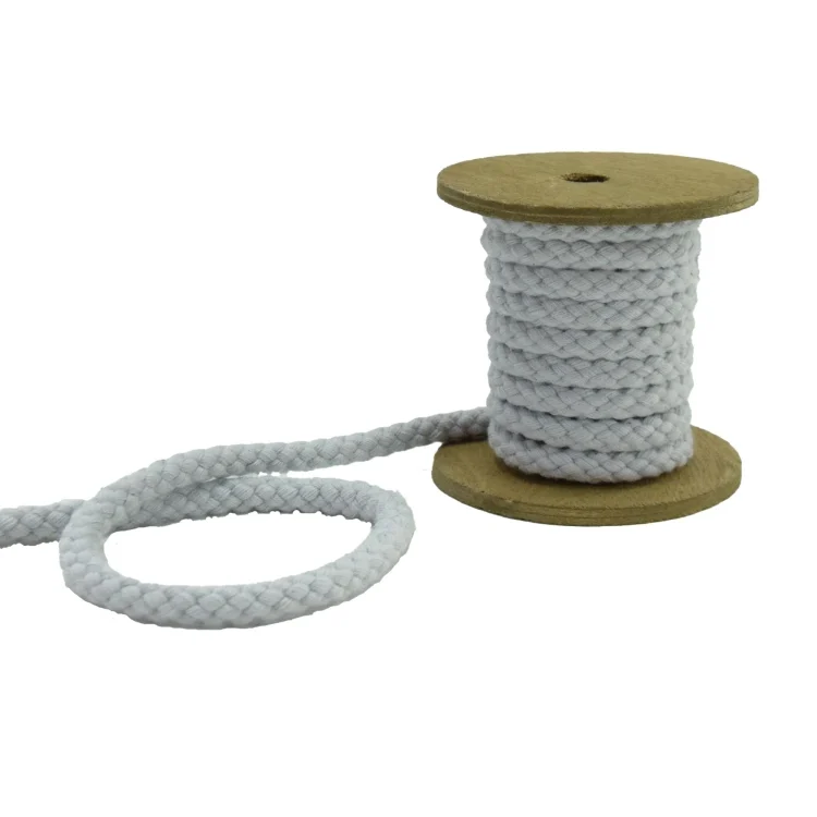 Baumwollkordel 8 mm, silbergrau