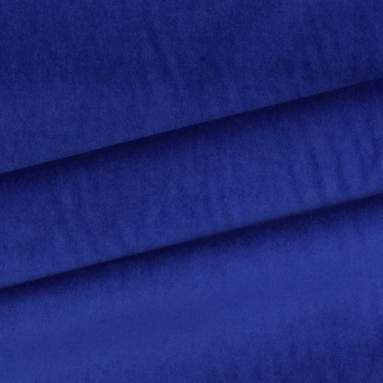 Baumwollsamt uni, royalblau