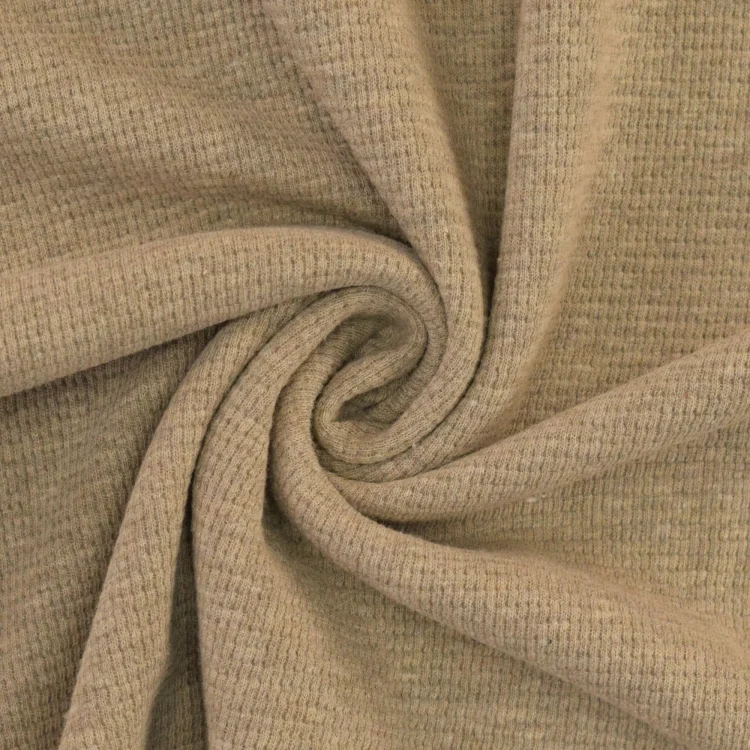 Baumwollwaffeljersey Lilli, dunkelbeige