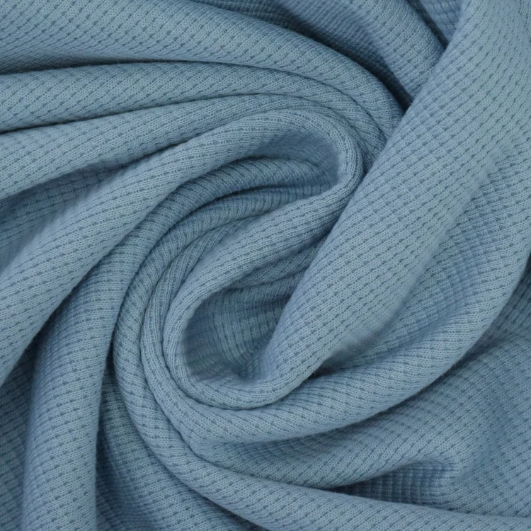 Baumwollwaffeljersey Lilli, himmelblau