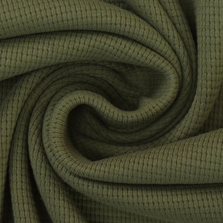 Baumwollwaffeljersey Lilli, khaki