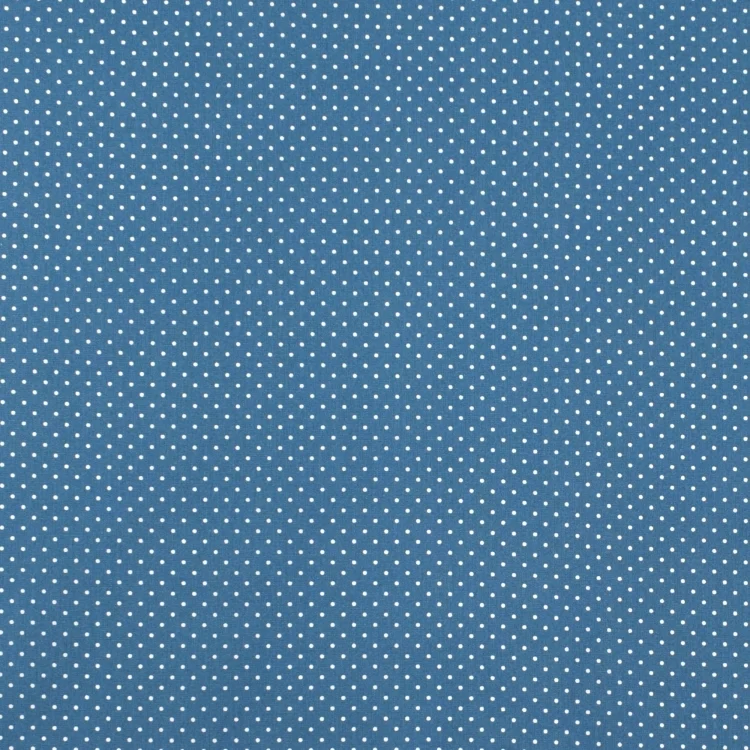 Beschichtete Baumwolle Punkte, jeansblau
