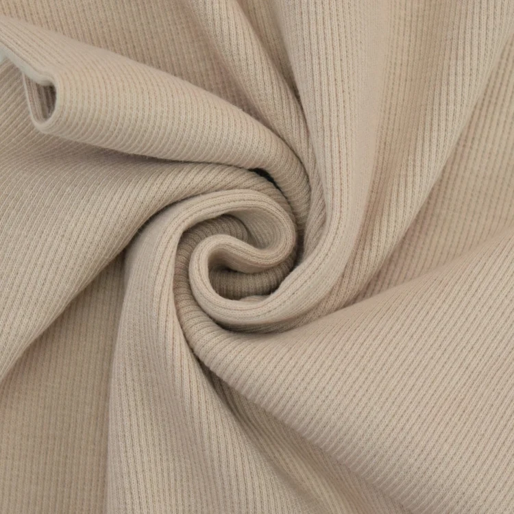 Bündchenstoff gerippt beige
