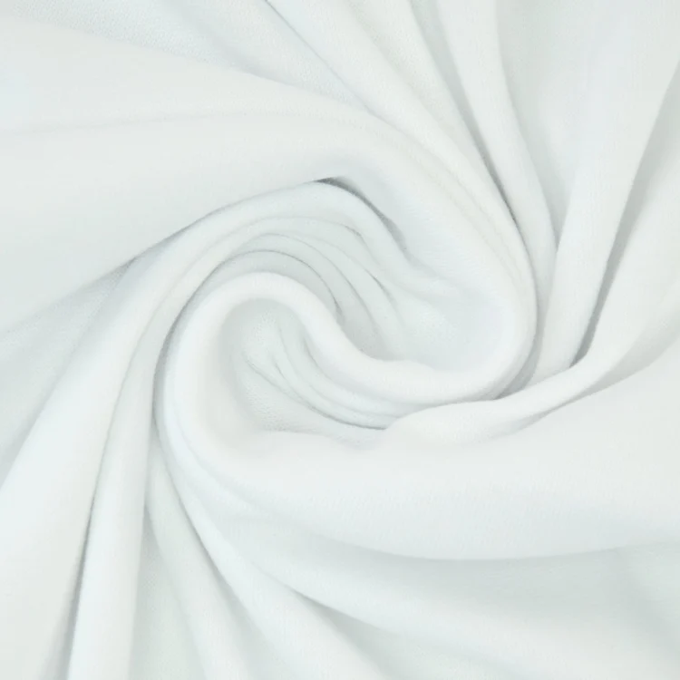Bündchenstoff glatt 70 cm, weiss
